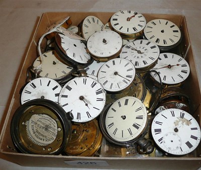 Lot 426 - A quantity of verge and other pocket watch movements