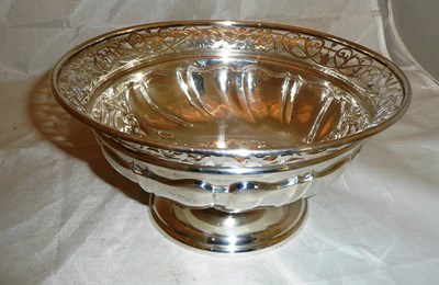 Lot 463 - Pierced and embossed silver pedestal bowl