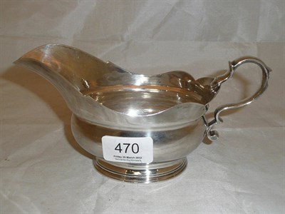 Lot 470 - Silver sauce boat