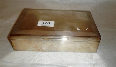 Lot 476 - Silver table cigarette box