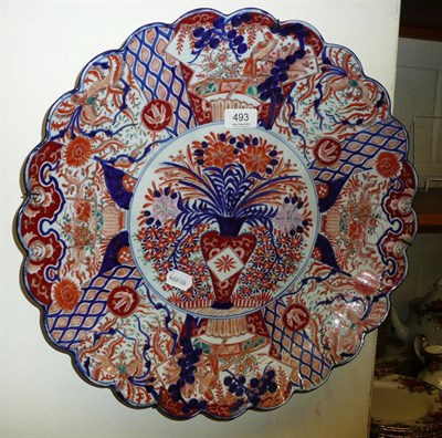 Lot 493 - Japanese Imari porcelain charger, circa 1900