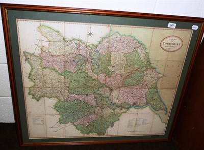 Lot 526 - Rowe (Robert), A new map of Yorkshire, Divided in to Ridings, 1810, coloured folding map,...