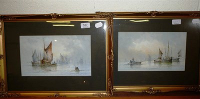 Lot 537 - A pair of watercolours, signed J Hill