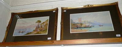 Lot 547 - E St. John a pair of watercolours, "The Italian Lakes"