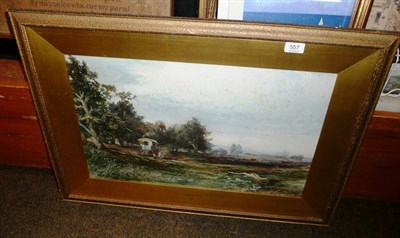 Lot 557 - Albert Pollitt, British 1856-1926, a gilt framed watercolour, signed and dated 1896