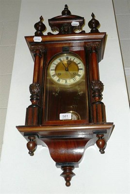 Lot 581 - A late 19th century wall clock