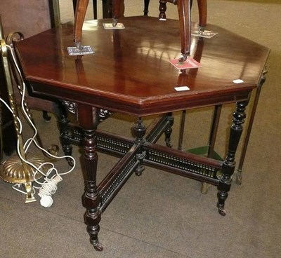 Lot 601 - Victorian mahogany octagonal table