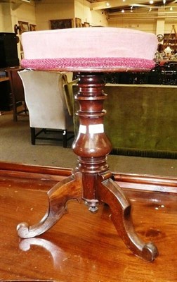 Lot 619 - Mahogany piano stool