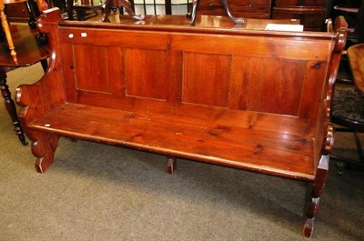 Lot 622 - A pitch pine church pew