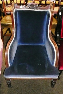 Lot 655 - Late Victorian wing back chair