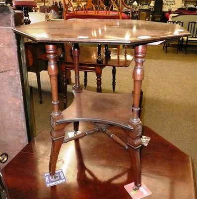 Lot 601A - Edwardian mahogany side table with lower shelf