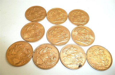 Lot 1 - Ten full sovereigns