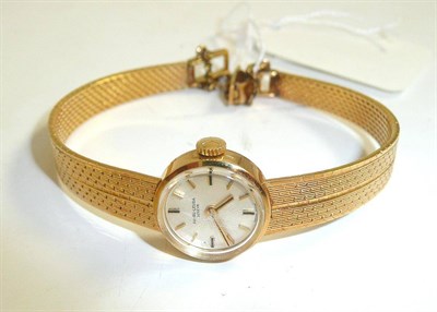 Lot 11 - A lady's Favre-Leuba wristwatch stamped '750'