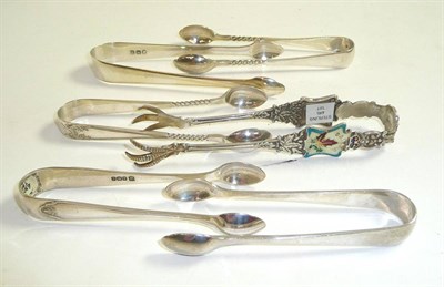 Lot 28 - Six pairs of silver sugar tongs