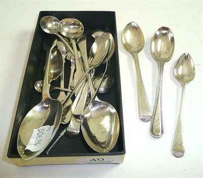 Lot 40 - A collection of Georgian and later silver spoons