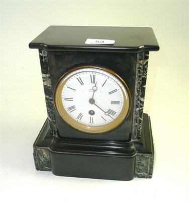 Lot 53 - Black marble clock