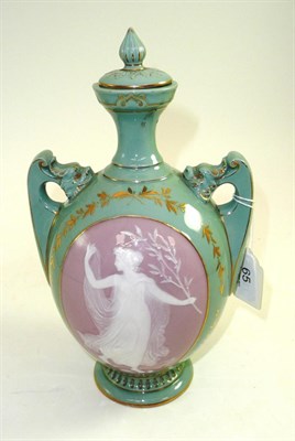 Lot 65 - A Lichte Gebruder Heubach porcelain vase and cover