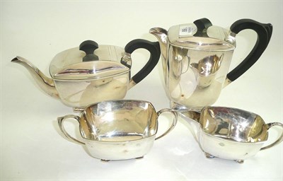 Lot 89 - A four piece silver tea service