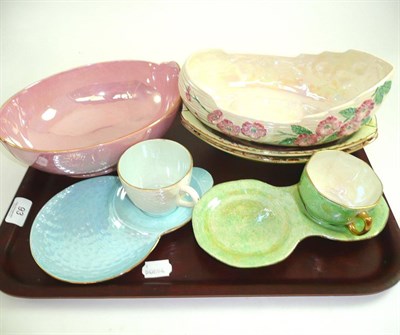 Lot 93 - Four Maling pottery bowls, cups and saucers etc