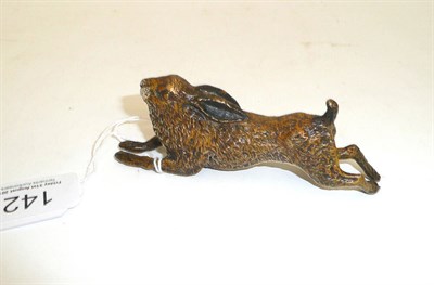 Lot 142 - A Bergmann cold painted bronze figure of a hare