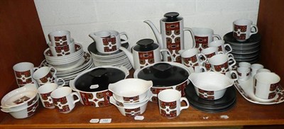 Lot 152 - A 1960's Meakin part tea and dinner service of Maori pattern