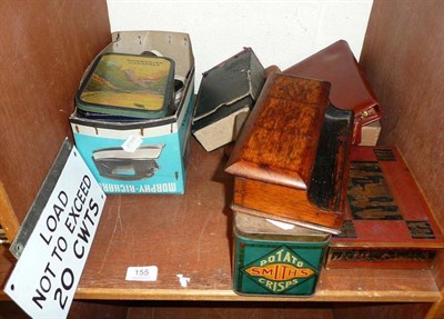 Lot 155 - An assortment of collectors items including tins, lighters, signs etc