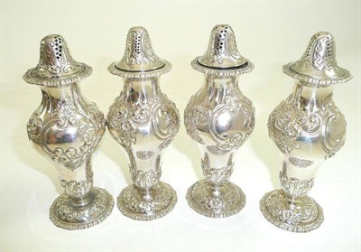 Lot 171 - A set of four Black Starr and Frost sterling silver pepperettes