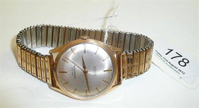 Lot 178 - A 9ct gold wristwatch, signed Emperor