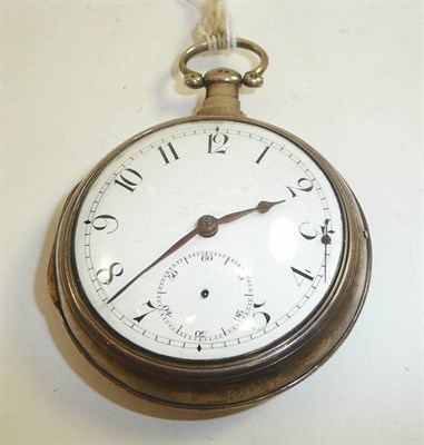 Lot 189 - A silver pair cased pocket watch, Evans, Liverpool