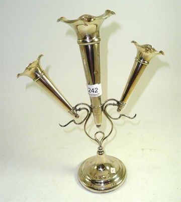 Lot 242 - A silver three branch epergne