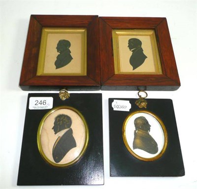 Lot 246 - Four 19th century silhouettes of gentlemen, one by Miers (4)