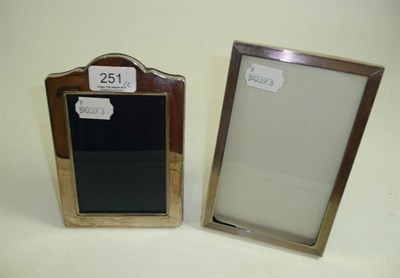 Lot 251 - Two silver photograph frames