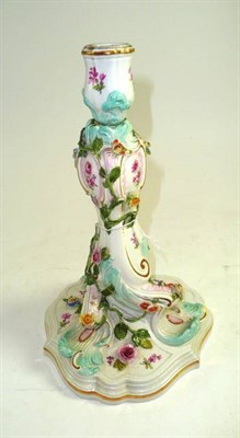 Lot 267 - A Meissen candlestick