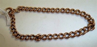 Lot 329 - A curb link bracelet