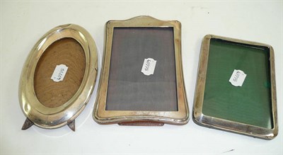 Lot 350 - Three silver photograph frames