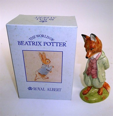 Lot 357 - Nine large Royal Albert Beatrix Potter figures (eight boxed)