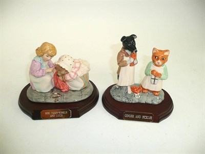 Lot 386 - Beswick/Royal Doulton ";Mrs Tiggywinkle and Lucie"; and ";Ginger and Pickles"; (boxed)