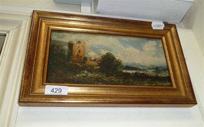 Lot 429 - John Consten, gilt framed oil on canvas, landscape with figures