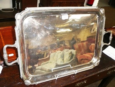 Lot 437 - Silver plated tray