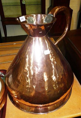 Lot 446 - Large copper 4.5 gallon jug