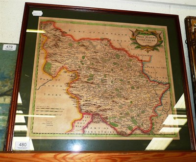 Lot 480 - West Riding and North Yorkshire framed map