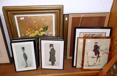 Lot 494 - A collection of assorted spy prints of politicians, jockeys, etc and a quantity of other prints