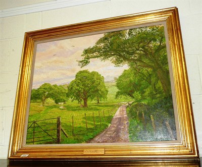 Lot 506 - Maurice Sheppard P.R.W.S. oil on canvas, ";By The Oak Wood Whittington";, signed