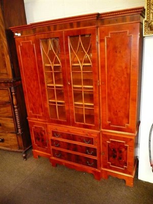 Lot 531 - A yew wood bookcase