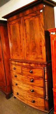 Lot 532 - Victorian mahogany chest of drawers with bookcase top