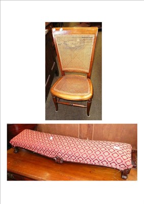 Lot 566 - Victorian foot stool and chair