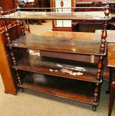 Lot 572 - A Victorian mahogany four tier buffet