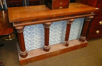 Lot 577 - An oak altar table quatrefoil columns