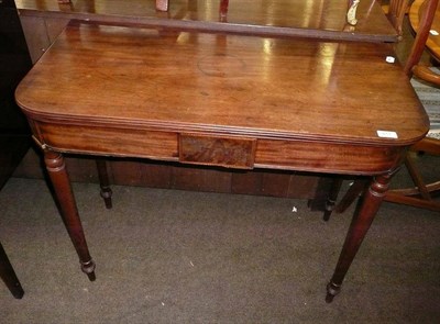 Lot 611 - Victorian mahogany fold over tea table