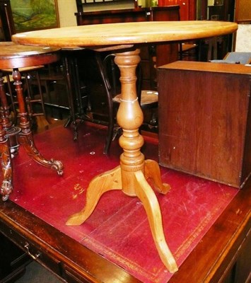 Lot 615 - Pine tip top tripod occasional table